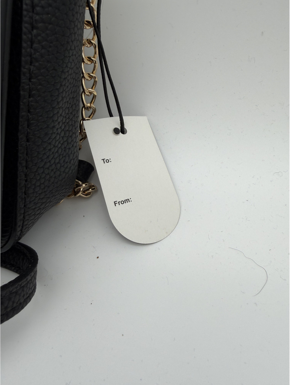 ALDO Black Pebbled Leather Crossbody Bag with Gold Tone Hardware - Picture 3 of 5
